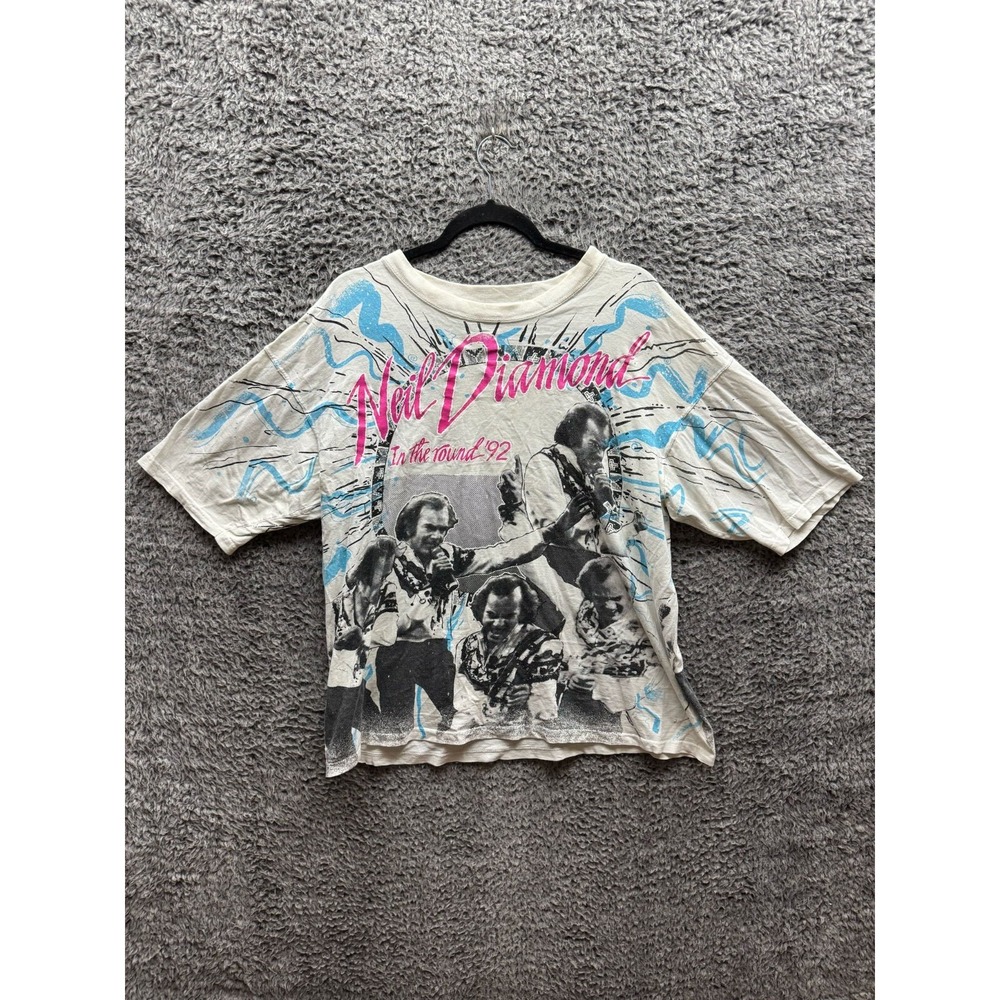 Vintage Neil Diamond In The Round 1992 Tour Concert All Over Print T-Shirt